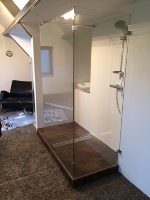 Douchewand aangelegd door Gruko BV